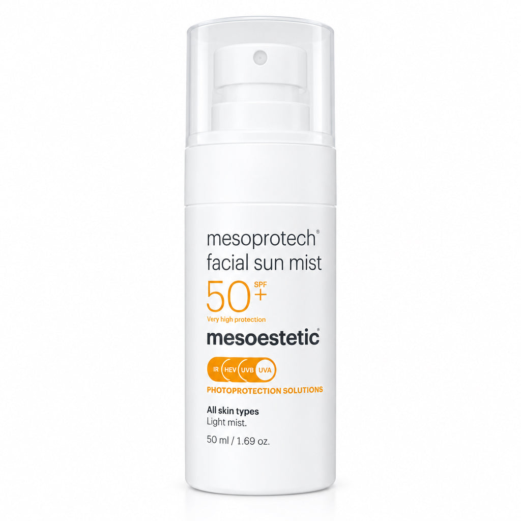 Mesoestetic Mesoprotech Facial Sun Mist SPF 50+ – Lightweight Sun Protection for All Skin Types